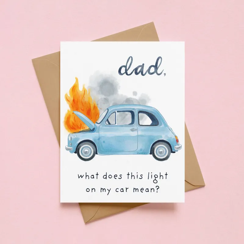 Light On My Car Father's Day Card made by Brightside Boutique