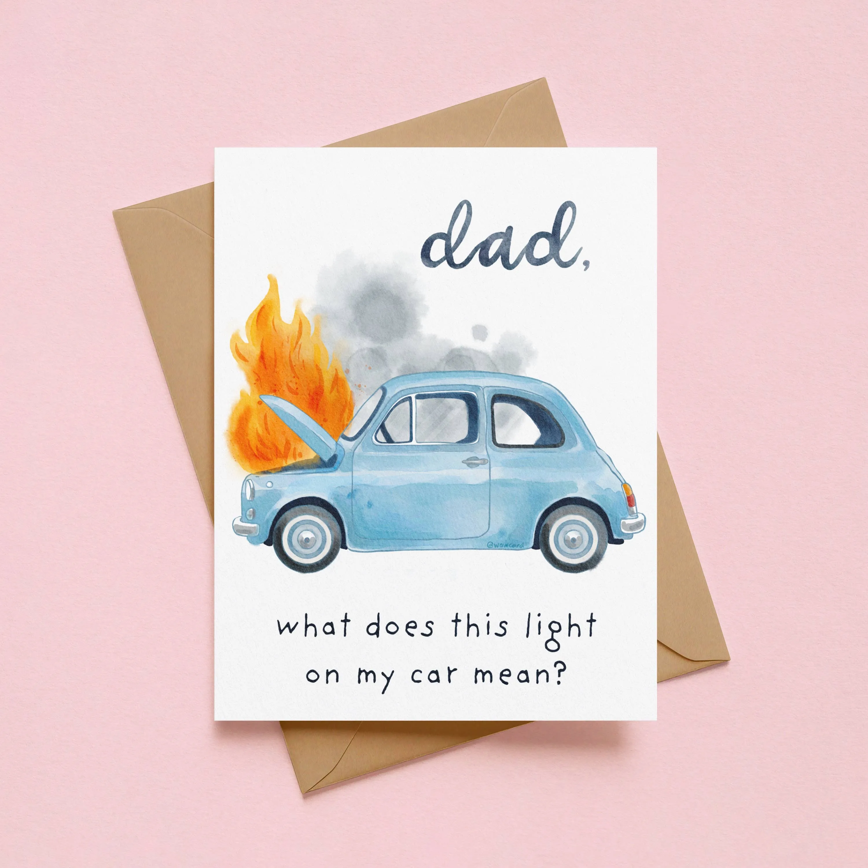 Light On My Car Father's Day Card sold by Brightside Boutique