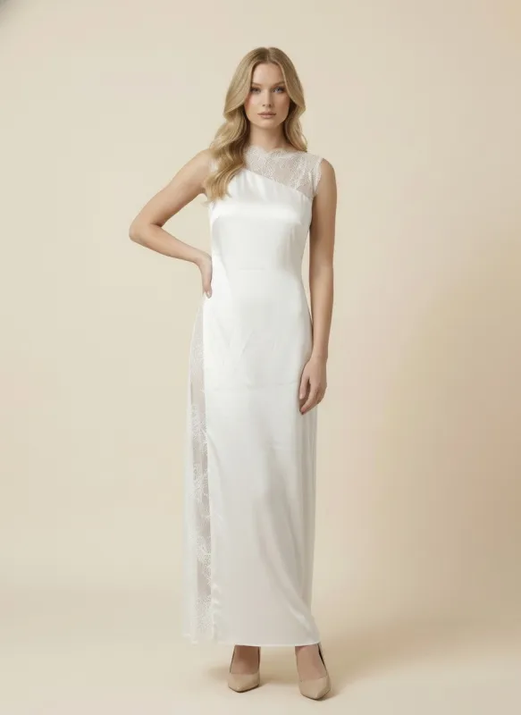 The Juliette Satin Maxi Dress made by Lena