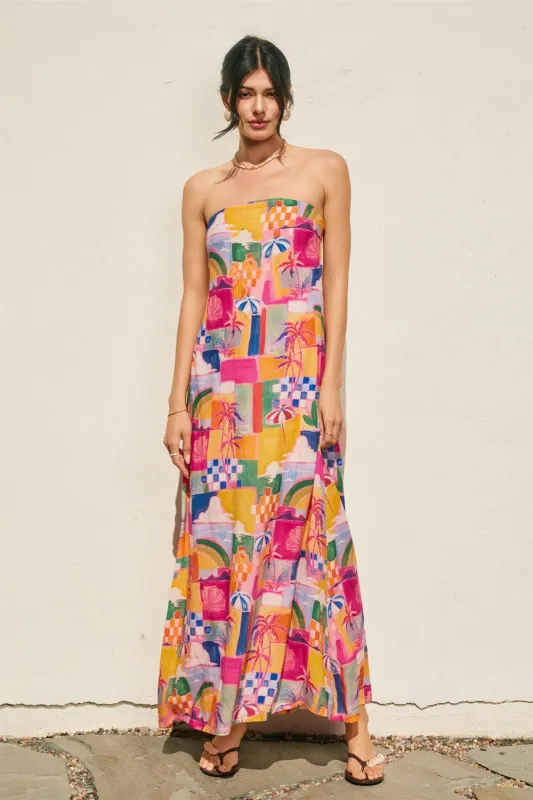 Bahamas Strapless Maxi Dress made by Dress Forum