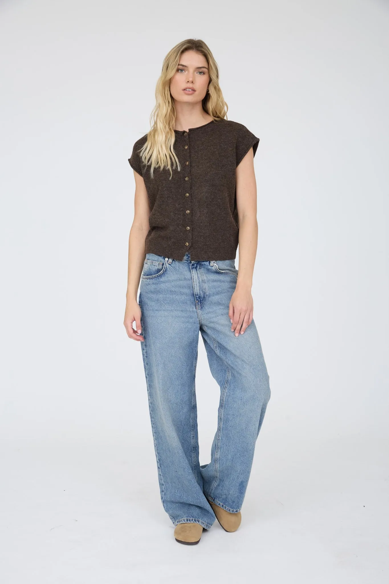 Layer Me Softly Sleeveless Vest sold by Brightside Boutique product image thumbnail 4