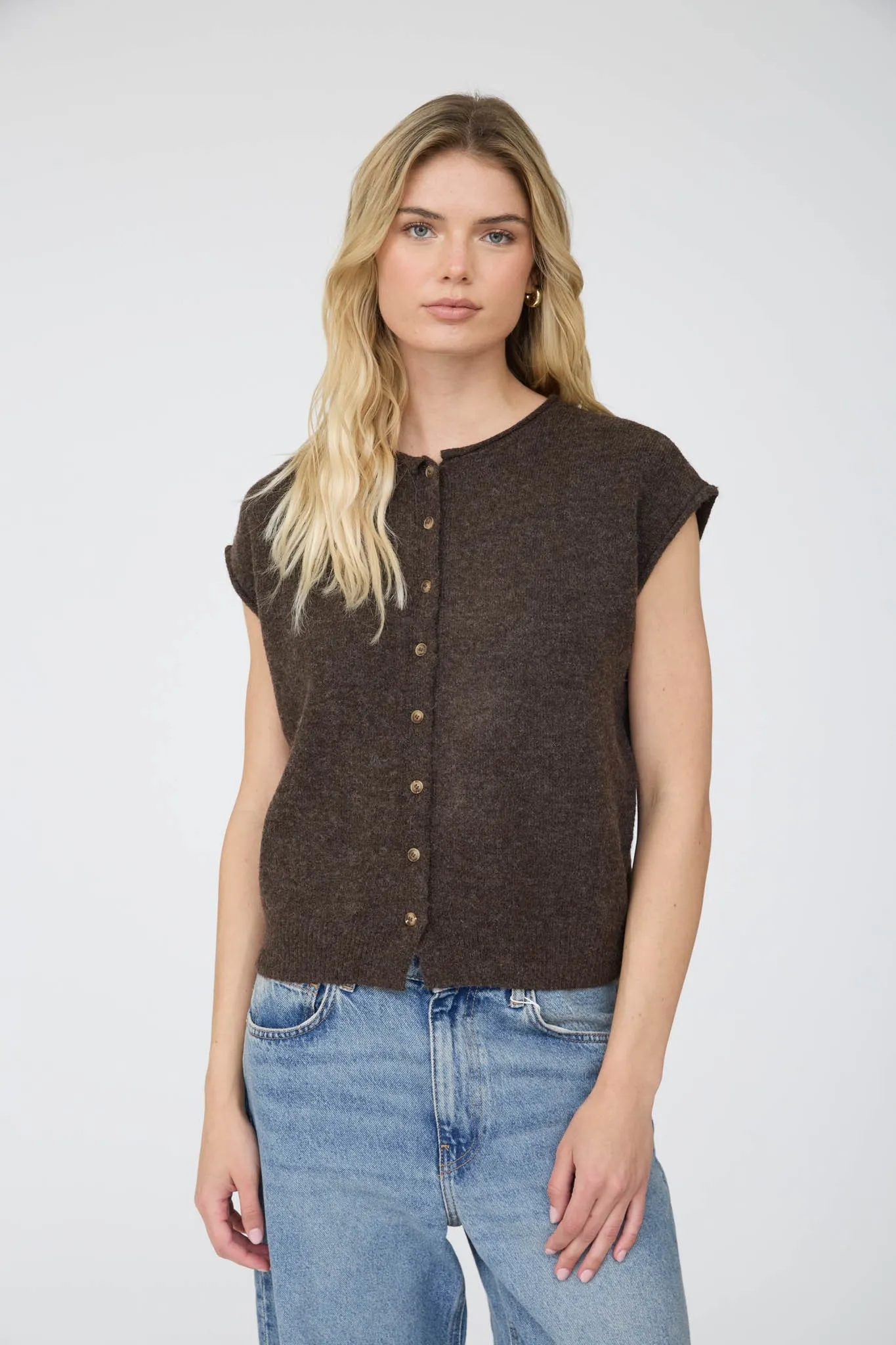 Layer Me Softly Sleeveless Vest sold by Brightside Boutique product image thumbnail 2
