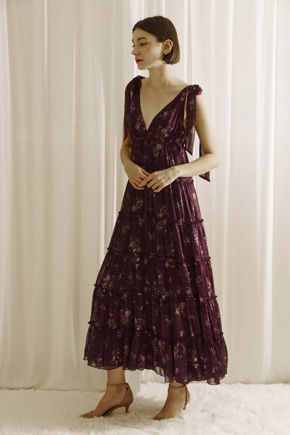 The Meadow Ruffle Midi Dress sold by Brightside Boutique product image thumbnail 2