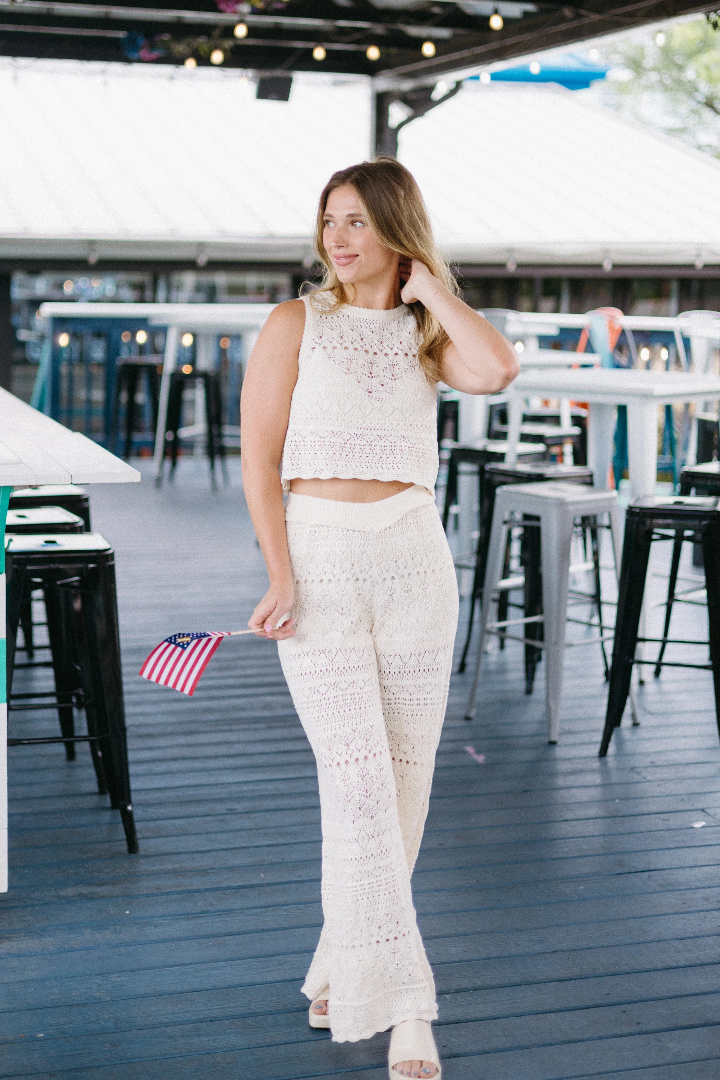 Out The Door Crochet Pant sold by Brightside Boutique product image thumbnail 3