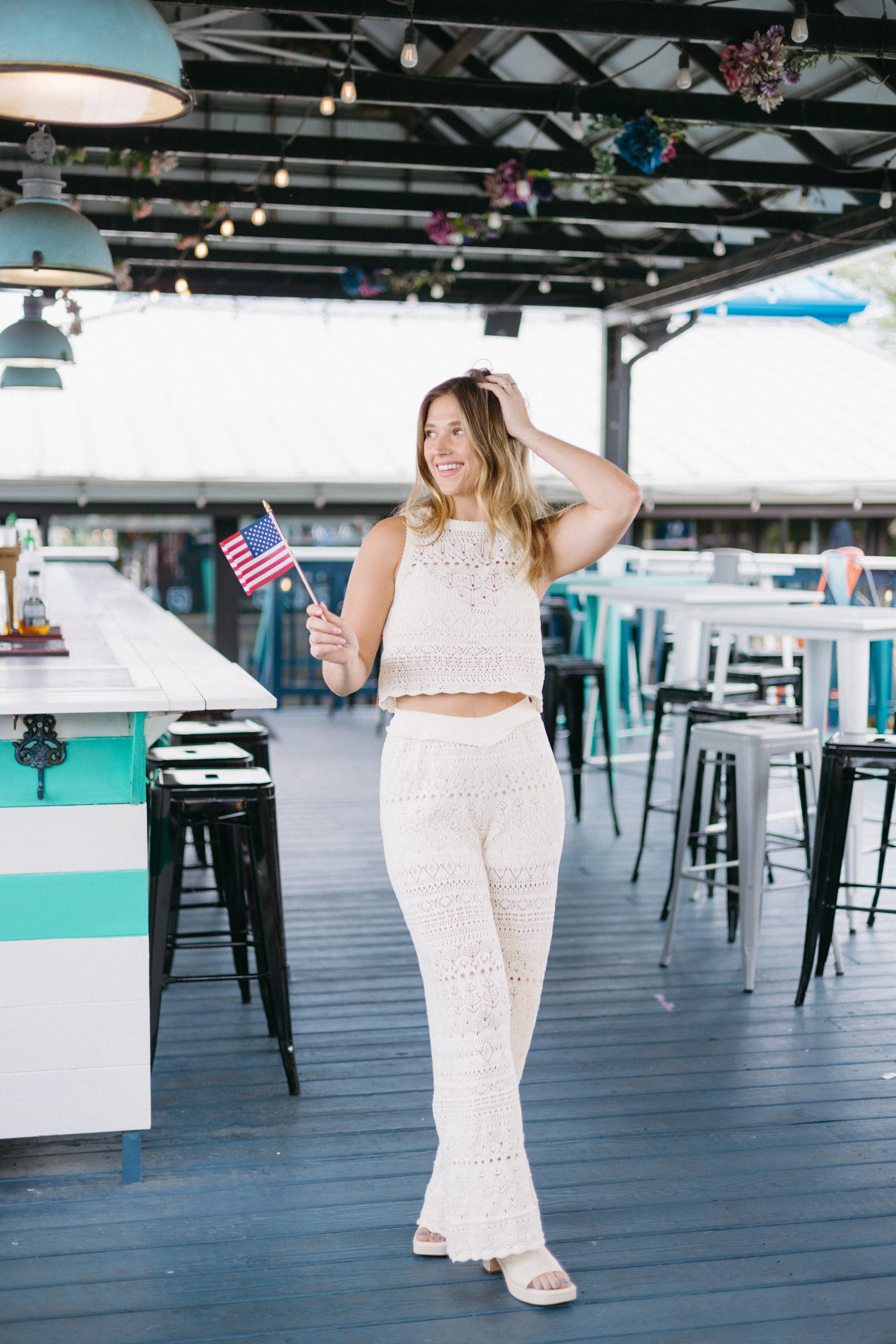 Out The Door Crochet Pant sold by Brightside Boutique