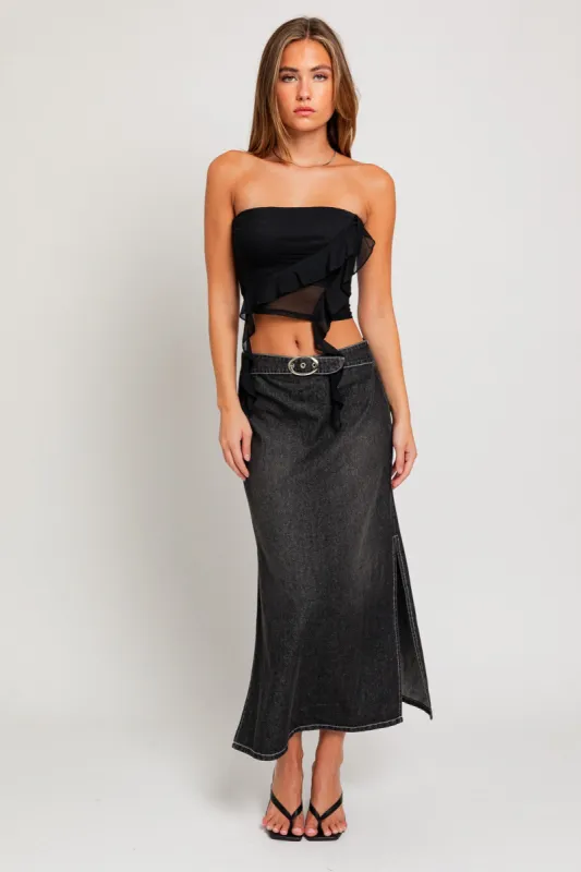Saturday Night Strapless Top sold by Brightside Boutique