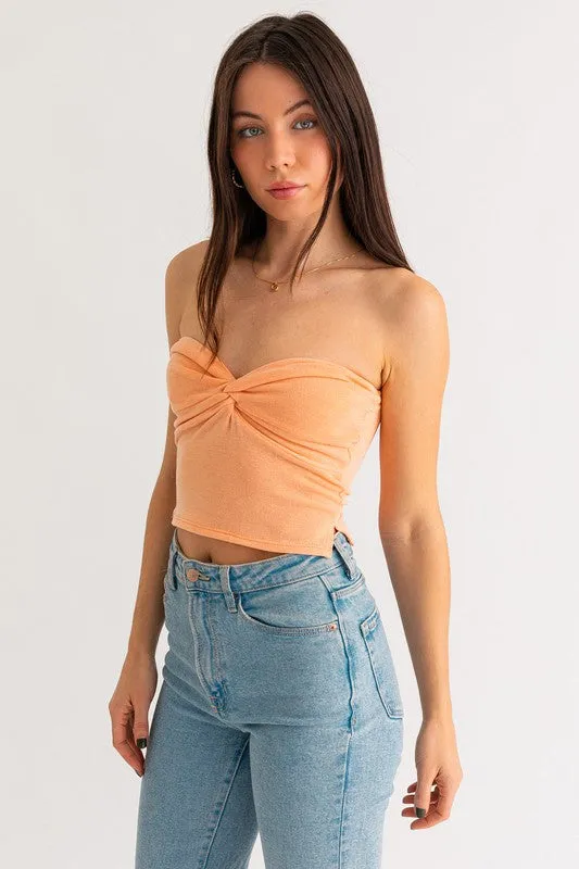 Hit Me On The Top Twist Tube Crop Top sold by Brightside Boutique product image thumbnail 2