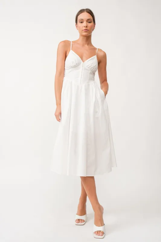Melanie Corset Midi Dress sold by Brightside Boutique