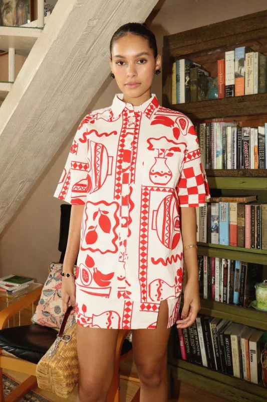 Summer Home Printed Button Down sold by Brightside Boutique