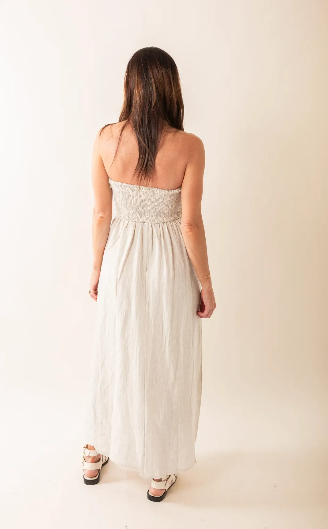 Blair Linen Maxi Dress sold by Brightside Boutique product image thumbnail 3