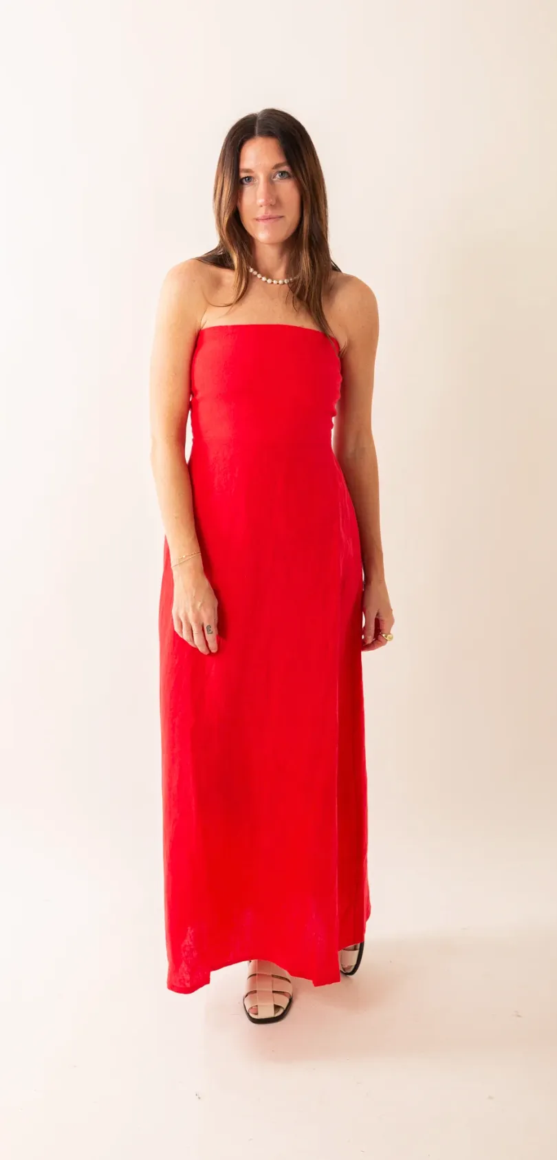 Blair Linen Maxi Dress sold by Brightside Boutique product image thumbnail 4