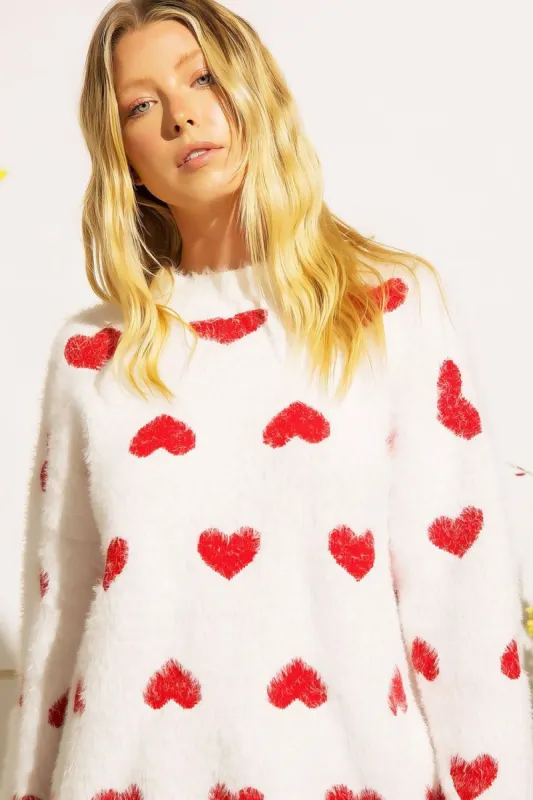 Lovers Heart Sweater sold by Brightside Boutique