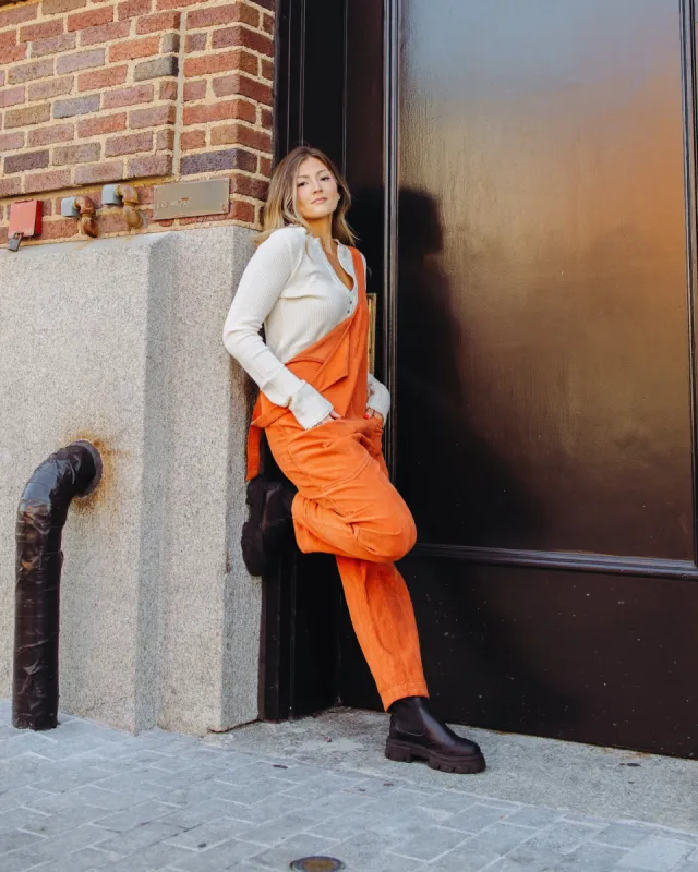 Free People High Roller Cord Jumpsuit sold by Brightside Boutique