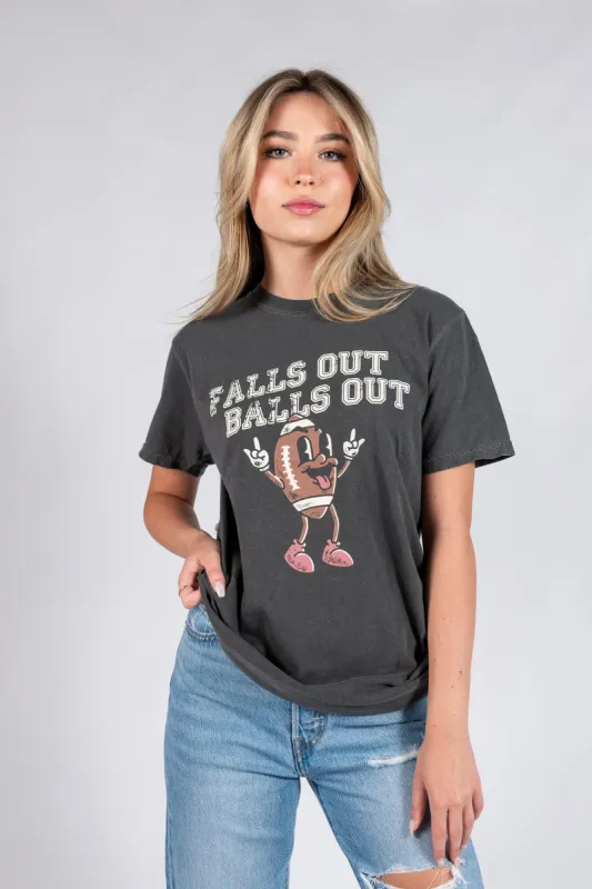 Falls Out Balls Out Tee sold by Brightside Boutique