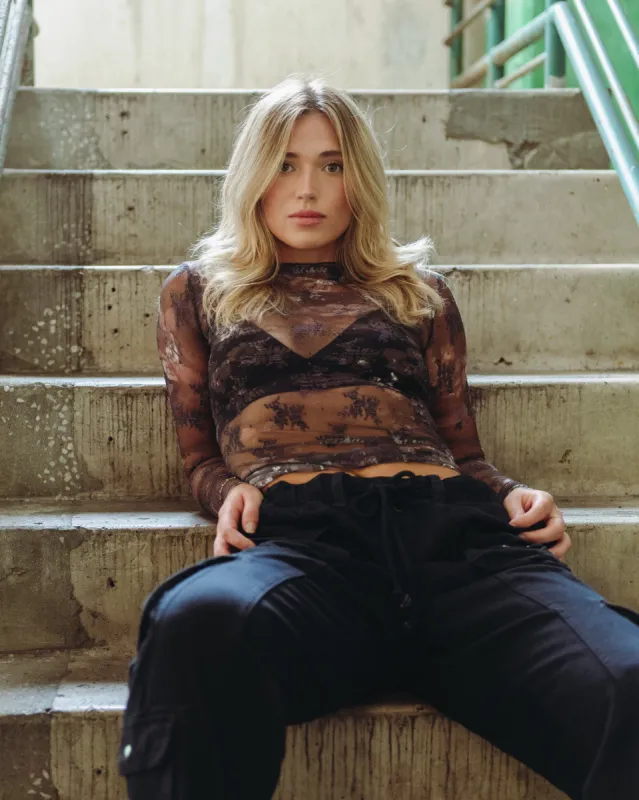 Free People Printed Lady Lux Layering Top sold by Brightside Boutique