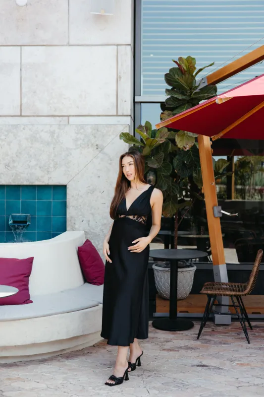 Distract Myself Lace Inset Maxi Dress made by Dress Forum