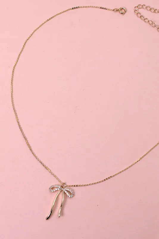 Rebecca Bow Necklace sold by Brightside Boutique