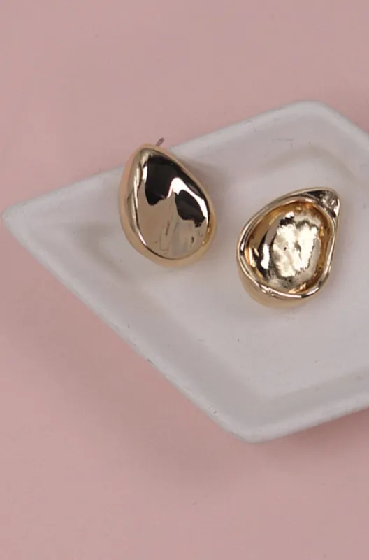 Camille Flat Teardrop Earrings sold by Brightside Boutique