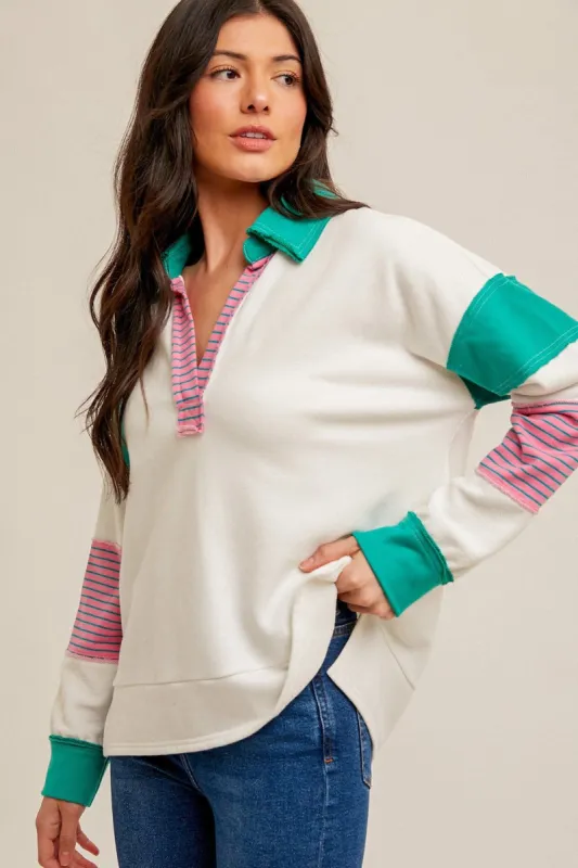 Sailor Striped Polo sold by Brightside Boutique