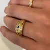 Look At The Stars Gold Mantra Ring sold by Wanderlust and Co