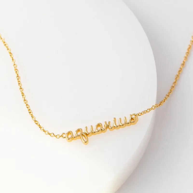 Aquarius Gold Necklace sold by Wanderlust and Co