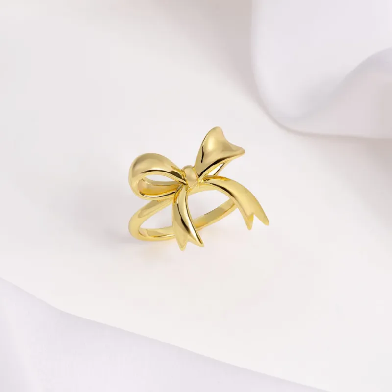 Bow Gold Ring sold by Wanderlust and Co