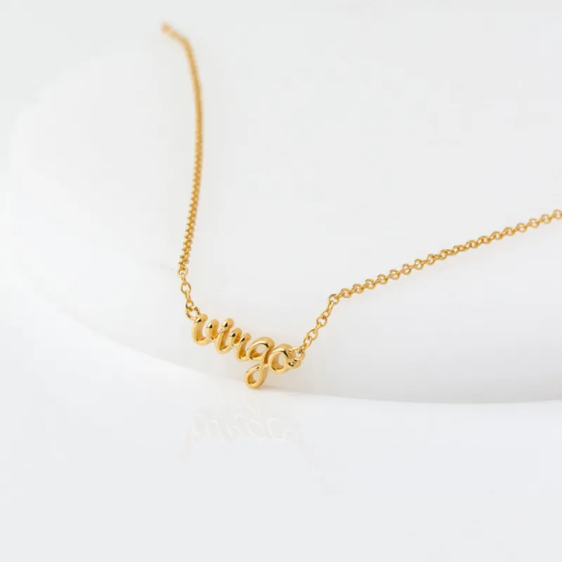 Virgo Gold Necklace sold by Wanderlust and Co