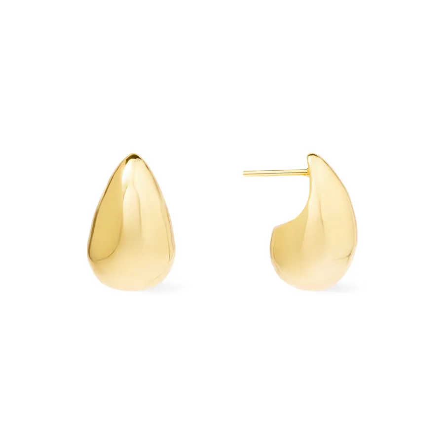Teardrop Classic Gold 20mm Stud Earrings sold by Wanderlust and Co product image thumbnail 5