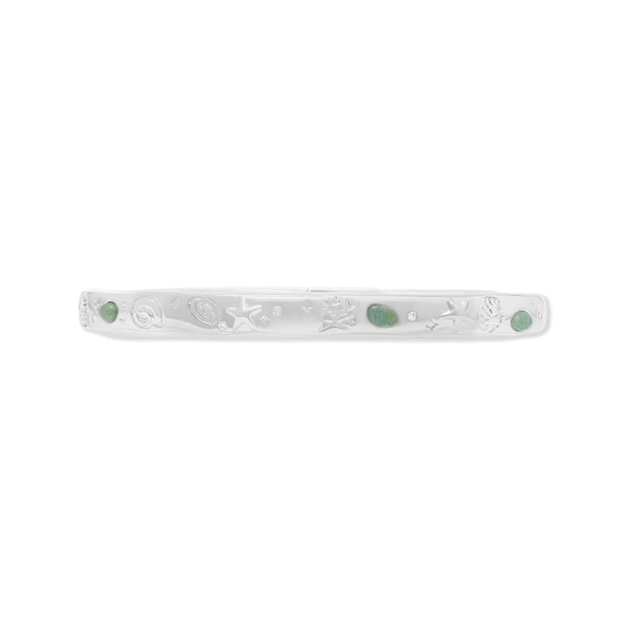 Keepsakes Aventurine Silver Bangle sold by Wanderlust and Co product image thumbnail 5