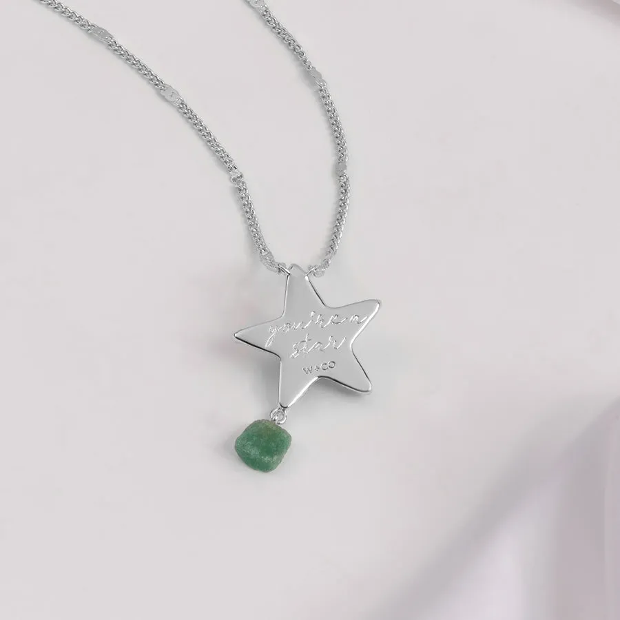 Starfish Aventurine Silver Necklace sold by Wanderlust and Co product image thumbnail 4