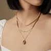 Figaro Link Chain 14K Gold Vermeil Necklace sold by Wanderlust and Co