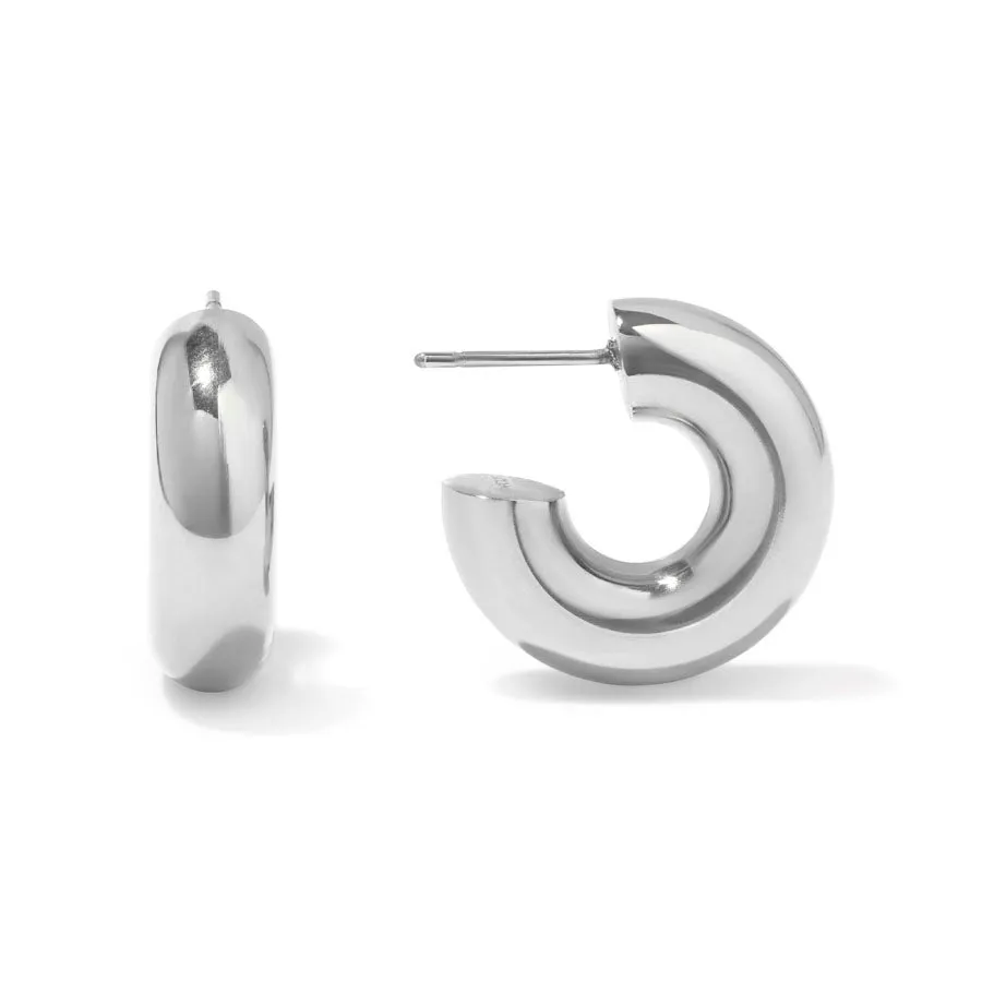 Hailey Nano Hoop 9mm Silver Earrings sold by Wanderlust and Co product image thumbnail 4