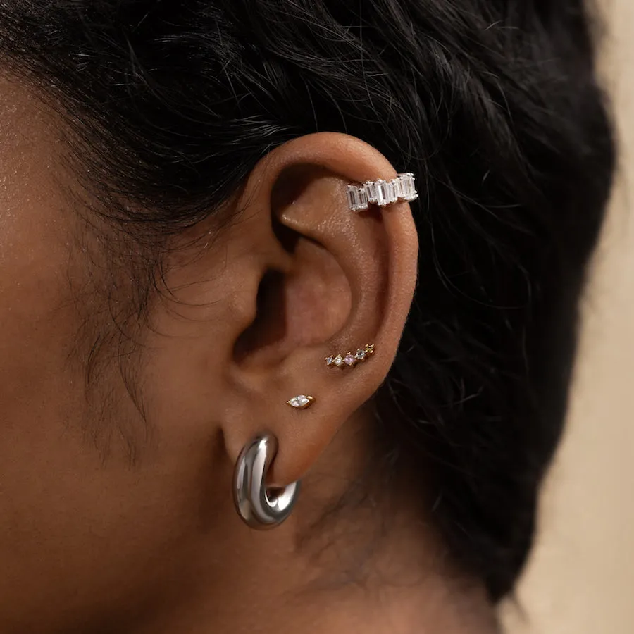 Hailey Nano Hoop 9mm Silver Earrings sold by Wanderlust and Co product image thumbnail 2