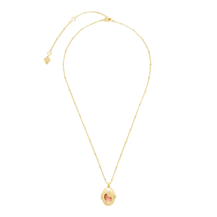 Healing Citrine Quartz Gold Locket Necklace sold by Wanderlust and Co product image thumbnail 4