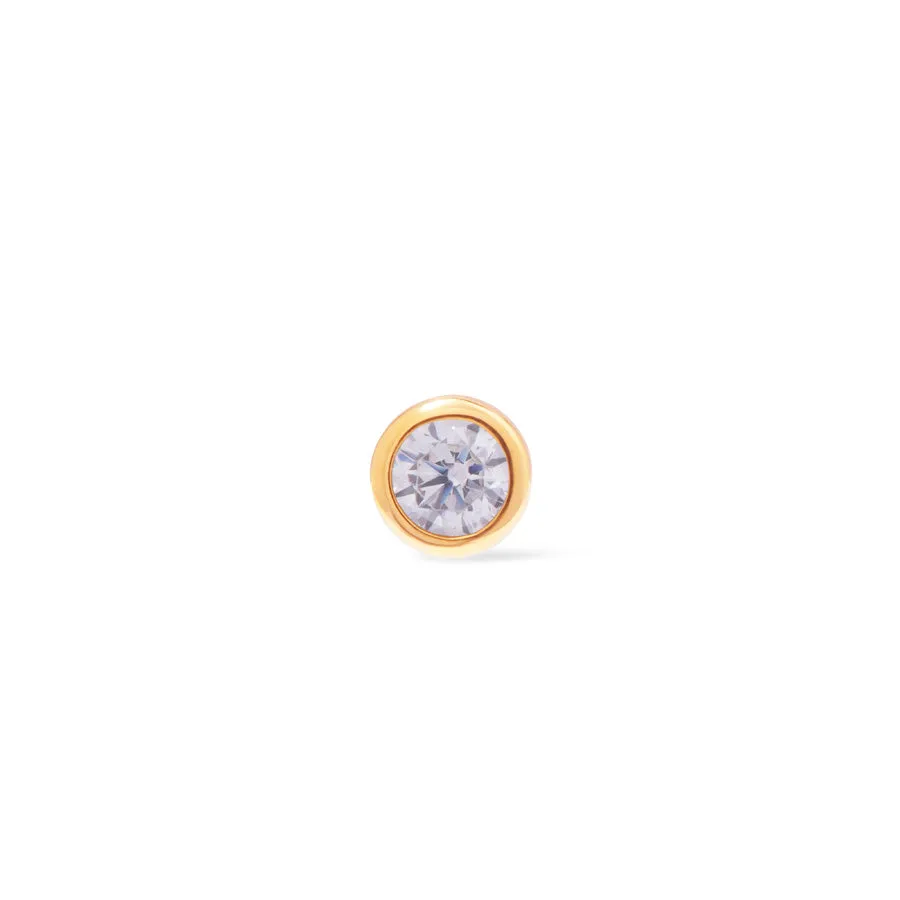 Diamante 14K Solid Gold Front Earring Stud sold by Wanderlust and Co product image thumbnail 4