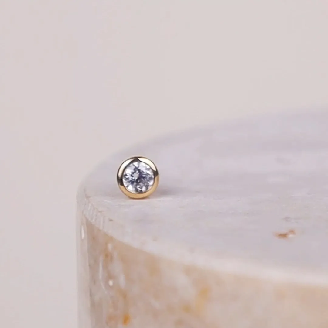 Diamante 14K Solid Gold Front Earring Stud sold by Wanderlust and Co product image thumbnail 3
