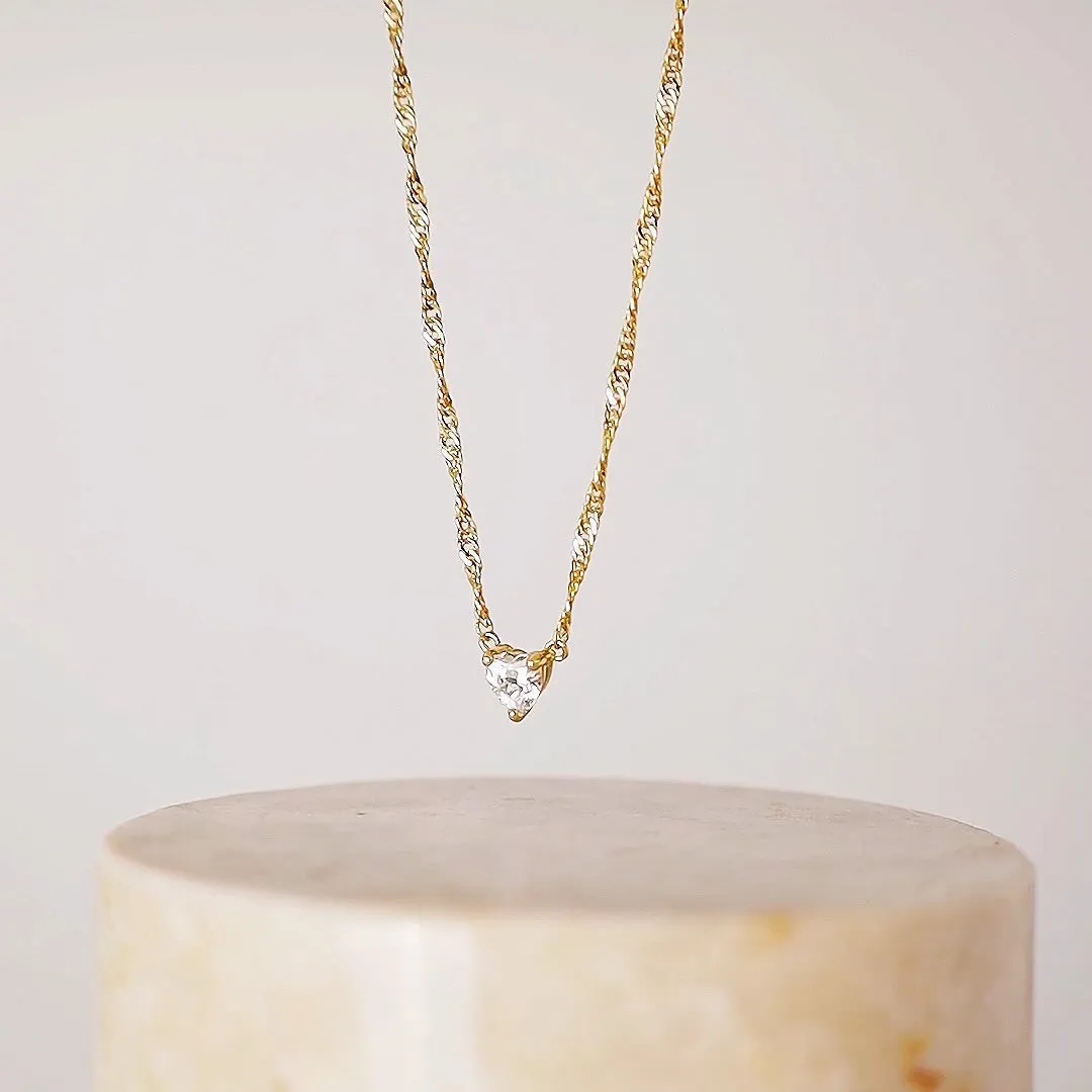 Heart Gold Necklace sold by Wanderlust and Co product image thumbnail 3