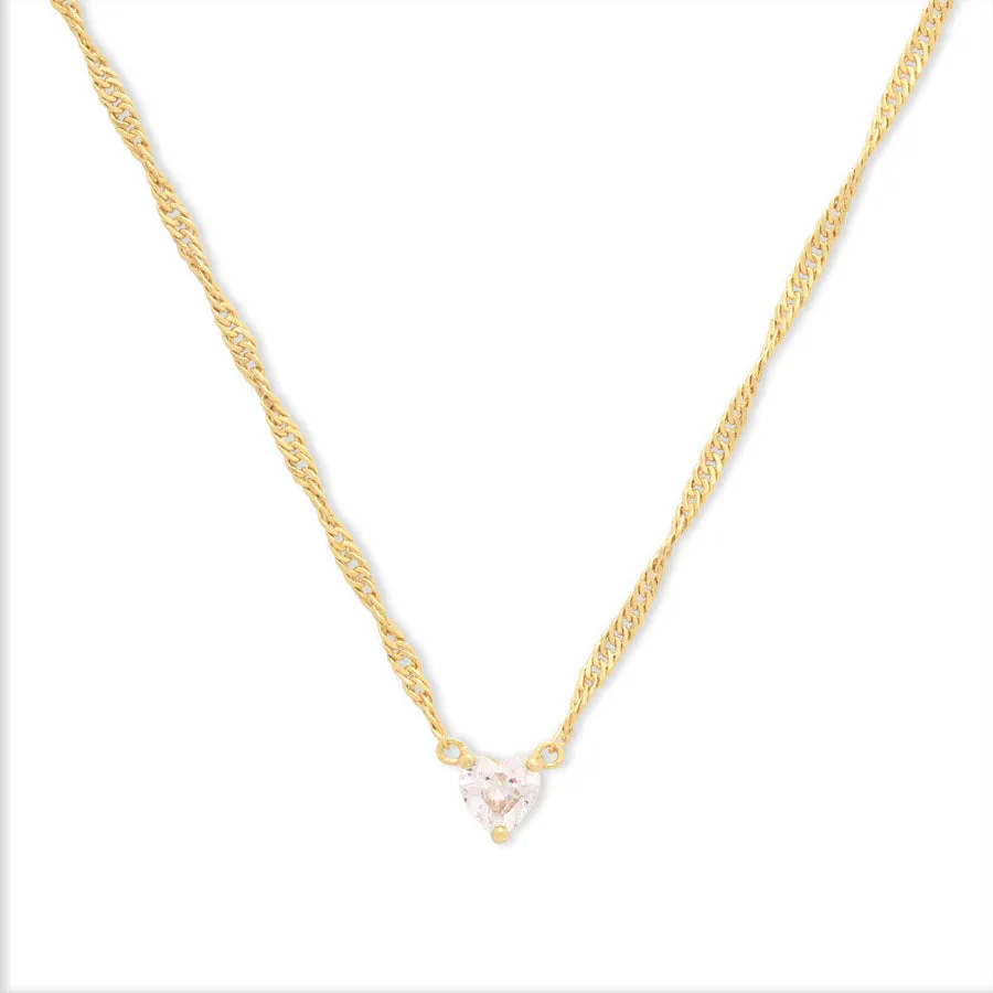 Heart Gold Necklace sold by Wanderlust and Co product image thumbnail 5