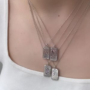 L'Amoureux Silver Tarot Necklace sold by Wanderlust and Co