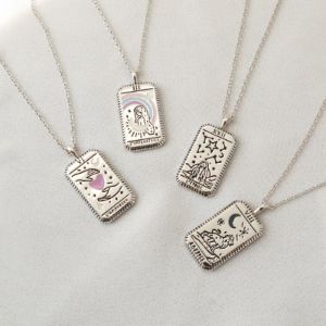L'Amoureux Silver Tarot Necklace sold by Wanderlust and Co