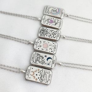 L'Amoureux Silver Tarot Necklace sold by Wanderlust and Co