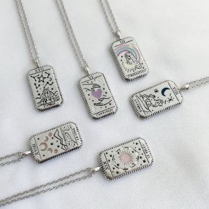 L'Amoureux Silver Tarot Necklace sold by Wanderlust and Co