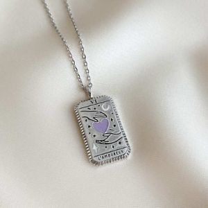 L'Amoureux Silver Tarot Necklace sold by Wanderlust and Co