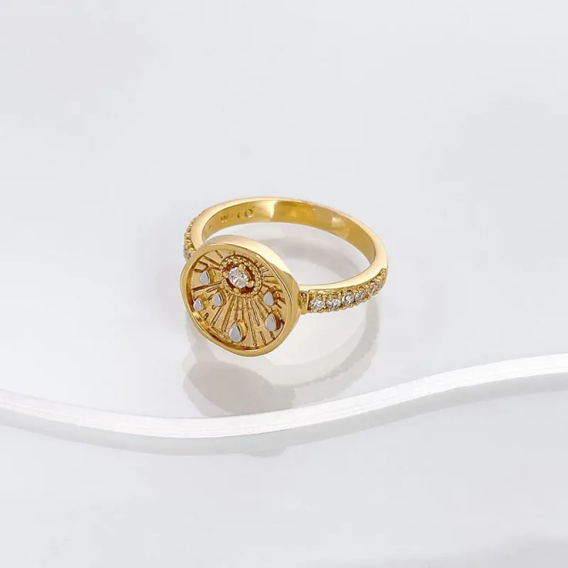 Silver Lining Gold Ring sold by Wanderlust and Co