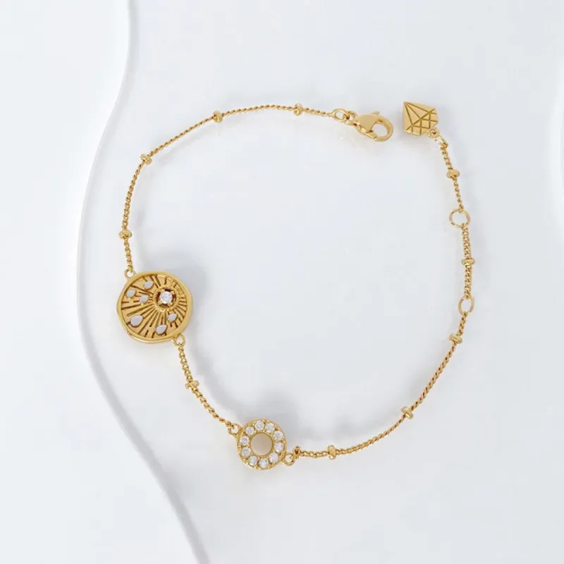 Silver Lining Gold Mantra Bracelet sold by Wanderlust and Co