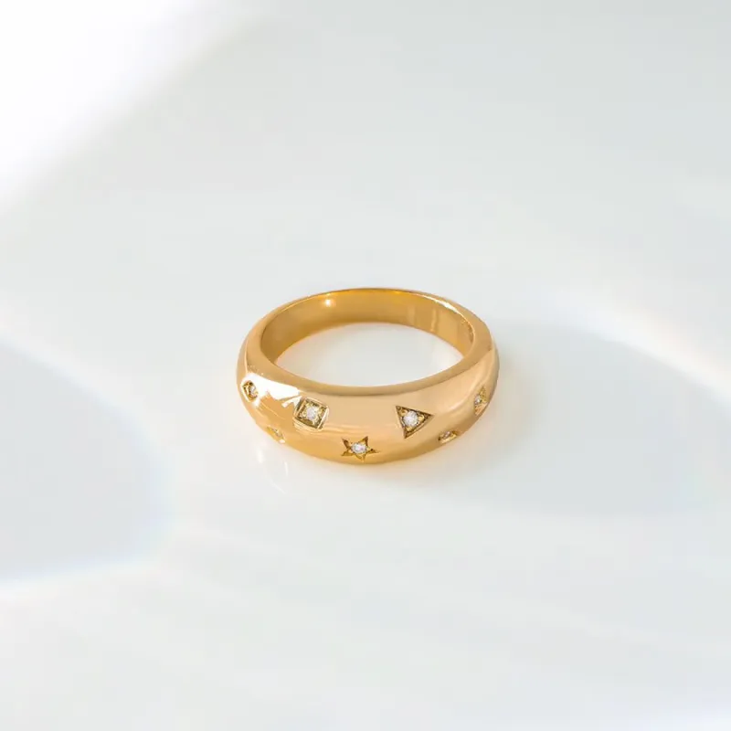 Starry Night Gold Ring sold by Wanderlust and Co