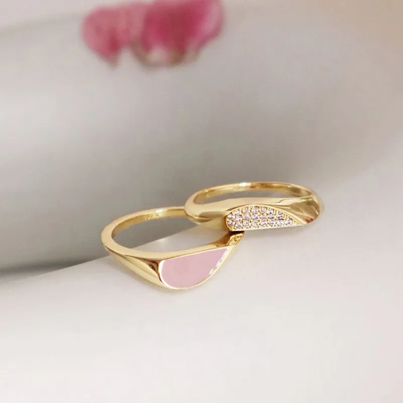 Unfold Heart Gold Ring Set sold by Wanderlust and Co