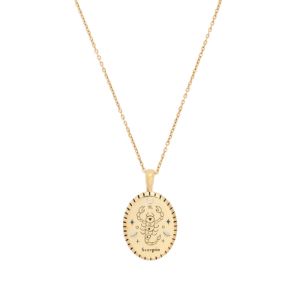 Scorpio Zodiac Enamel 14K Gold Vermeil Pendant sold by Wanderlust and Co