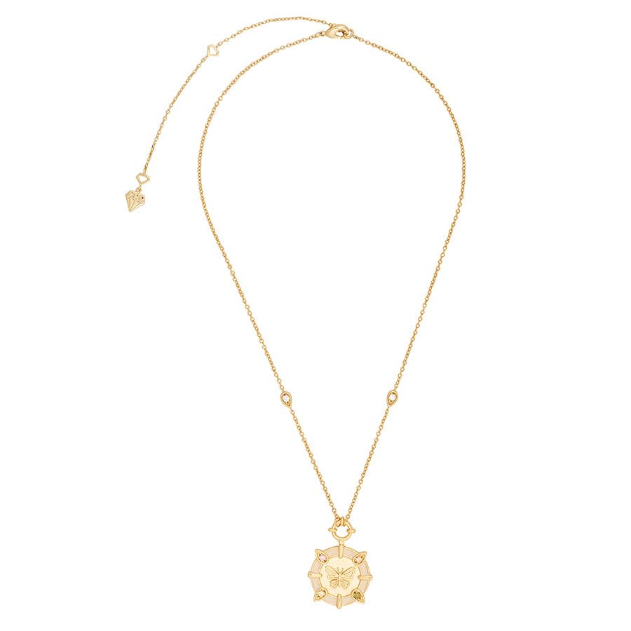 Butterfly Ivory & Gold Necklace sold by Wanderlust and Co product image thumbnail 4