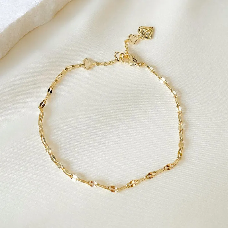 Hailey Gold Chain Bracelet sold by Wanderlust and Co